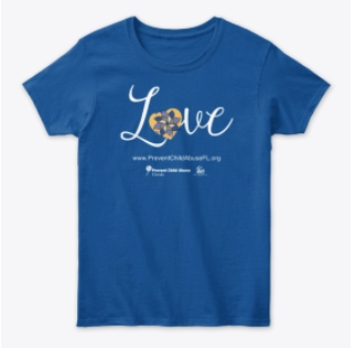 A blue t-shirt with a graphic design on it

Description automatically generated
