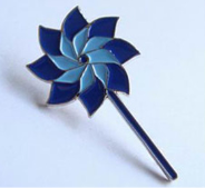 pinwheel lapel pin