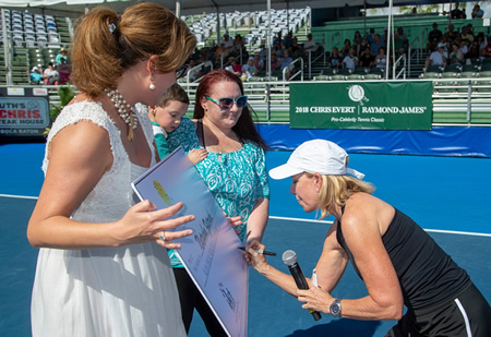 Chris Evert and Natasha Zatorski